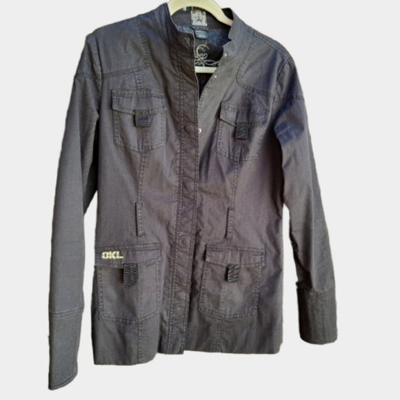 OAKLEY Black Military Cotton Canvas Cargo Jacket M VINTAGE 08 Utility Industrial - Picture 12 of 14